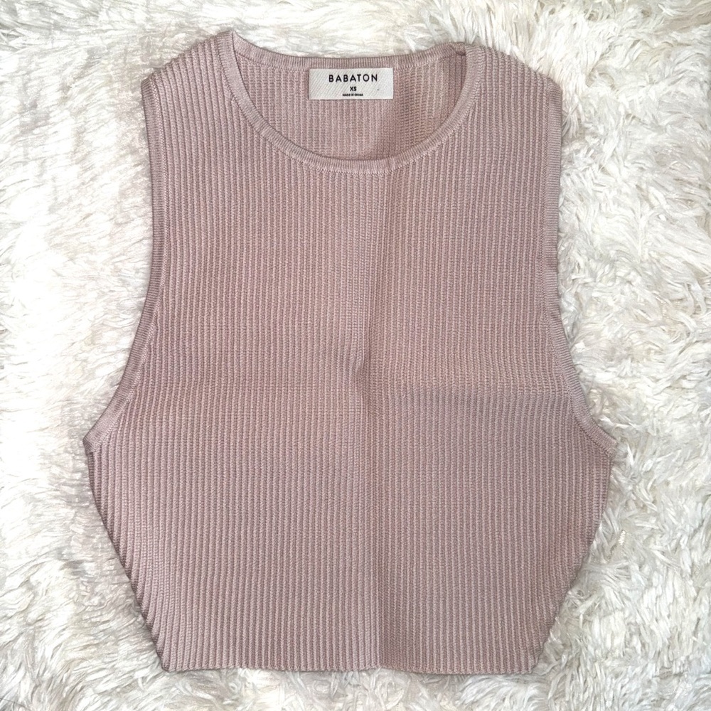 Babaton Cropped Tank in Lilac